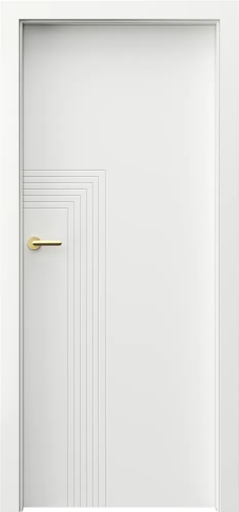 Ușă de interior Porta PORTA ART DECO, model 1, Alb, montată de Ferusa în Ploiești